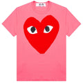 COMME DES GARÇONS PLAY PASTEL RED HEART T-SHIRT PINK