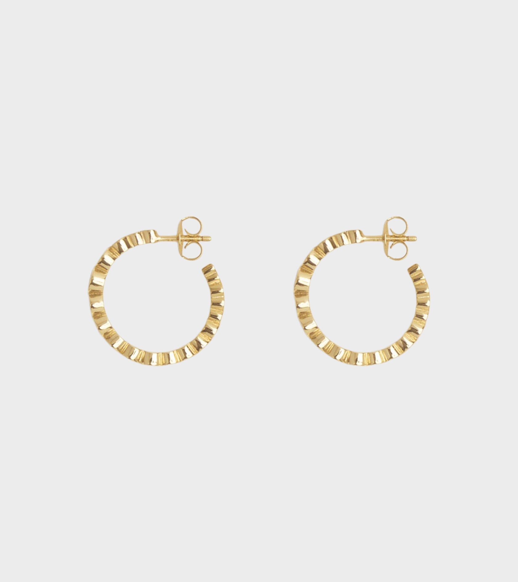 Ottilia Hoops 18K Gold Pleating