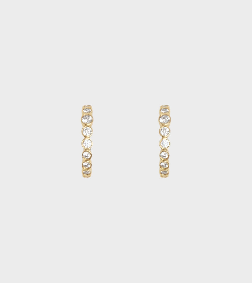Ottilia Hoops 18K Gold Pleating
