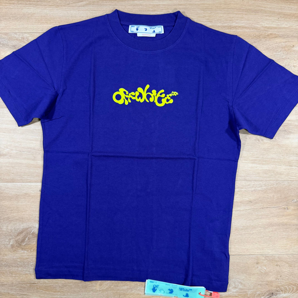 Off-White Opposite Arrow T-Shirt in Purple and Lime