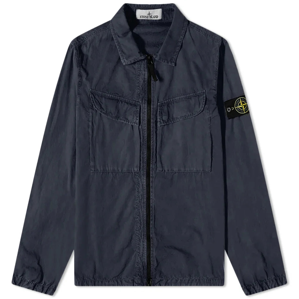 Stone Island Navy Double Pocket Overshirt