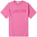 Lanvin Pink Embroidered Logo T-Shirt