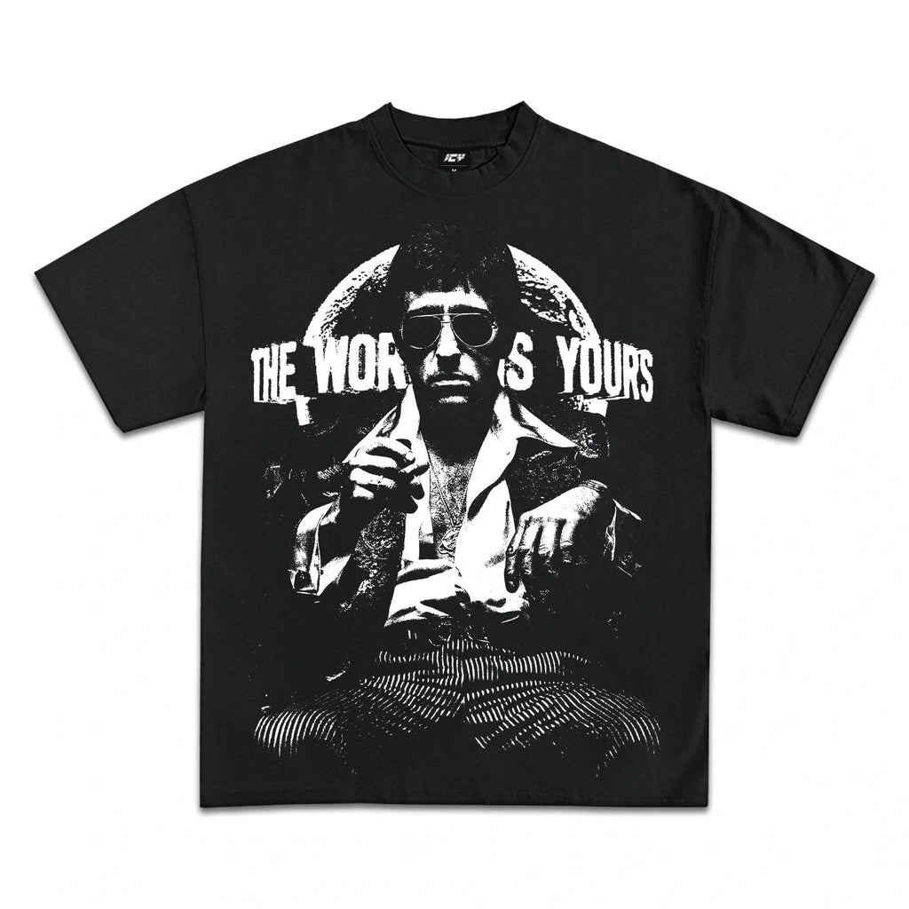 SCARFACE THE WORLD IS YOURS GRAPHIC T-SHIRT BLACK
