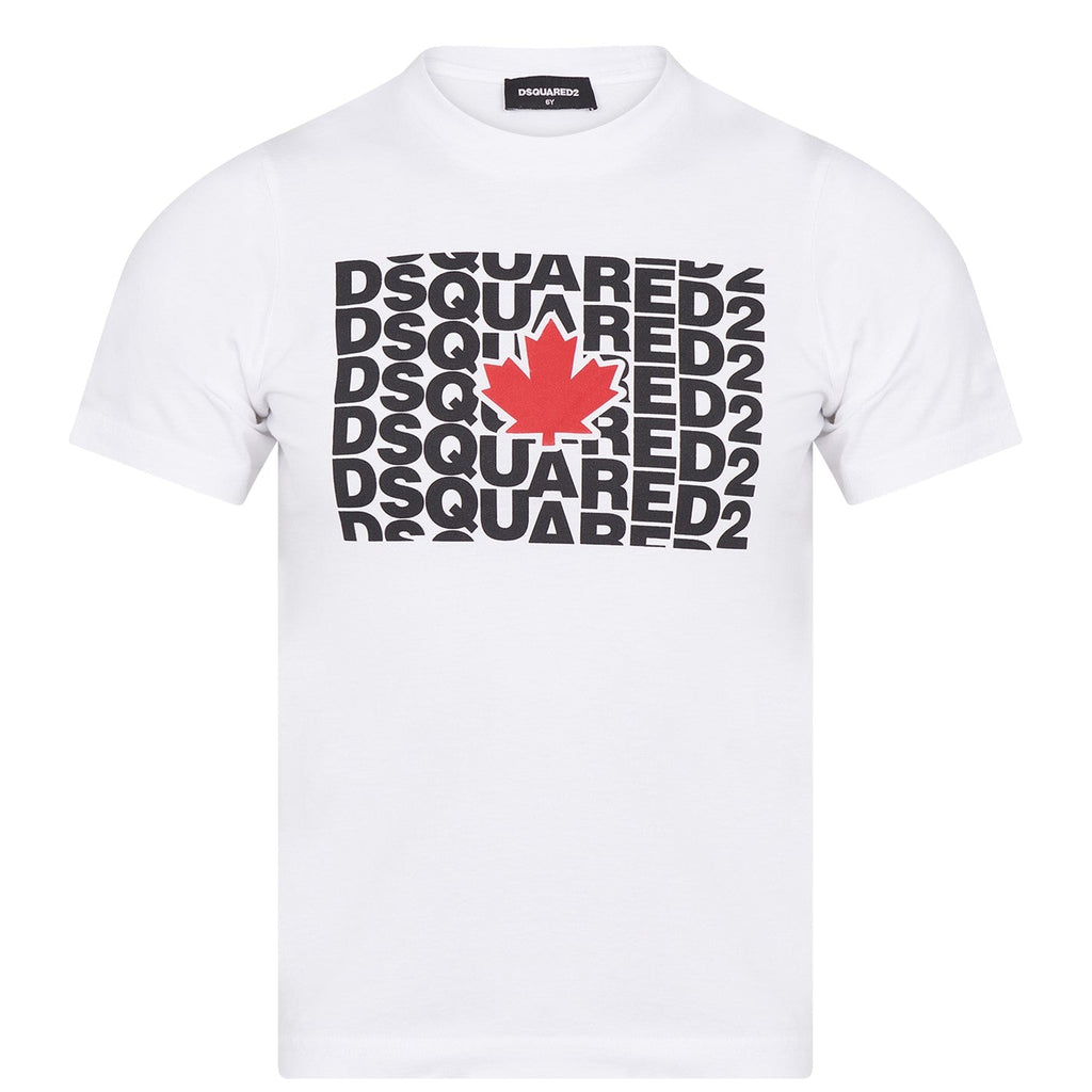 Kids DSQUARED2 White Logo T-Shirt