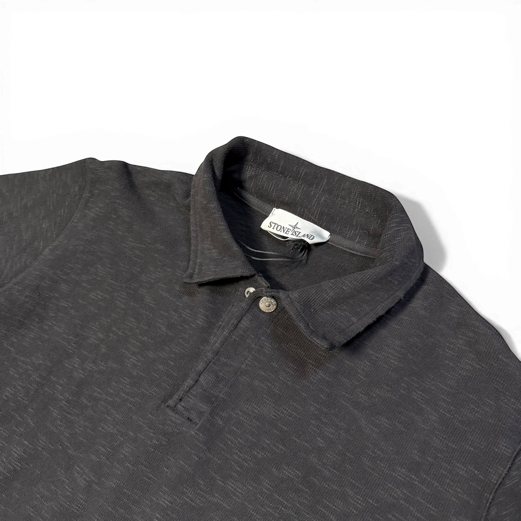 Stone Island 1/4 Polo Sweater Garment Dye