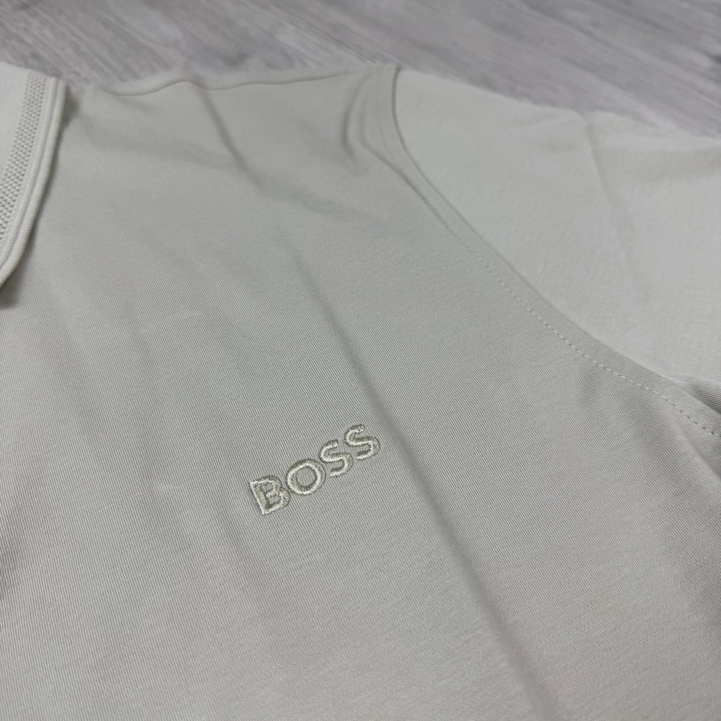 Hugo Boss Long Sleeve Polo Shirt - Beige