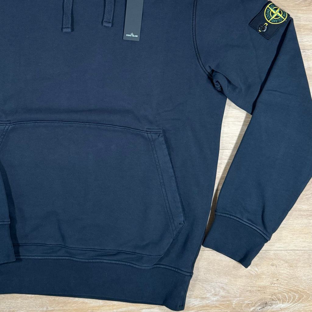 Stone Island Pullover Fleece Hoodie in Navy