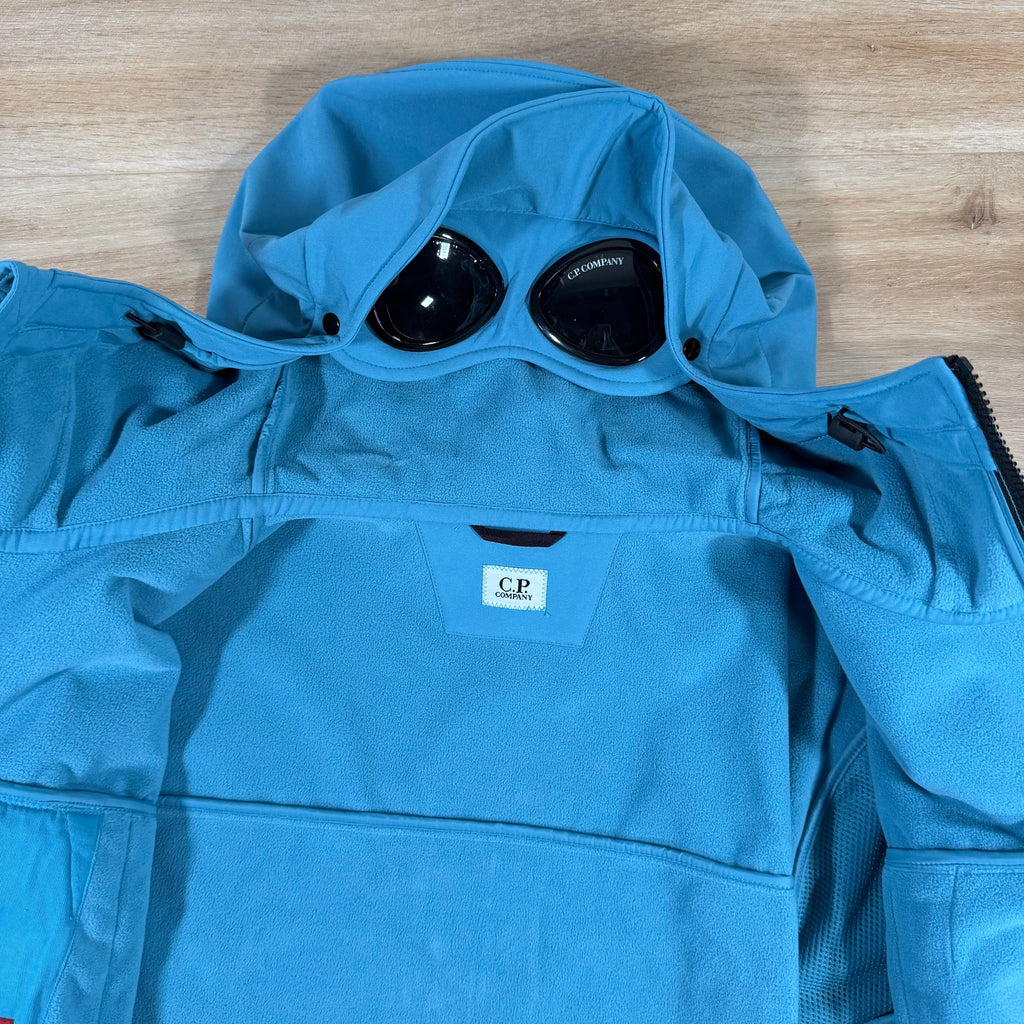 C.P. Company Shell-R Goggle Jacket in Aegean Blue