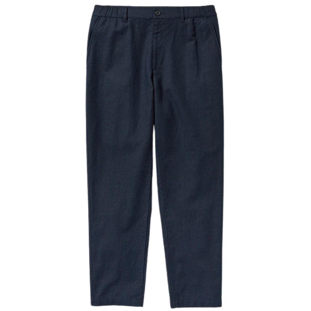 LINEN BLEND RELAXED PANTS DARK NAVY