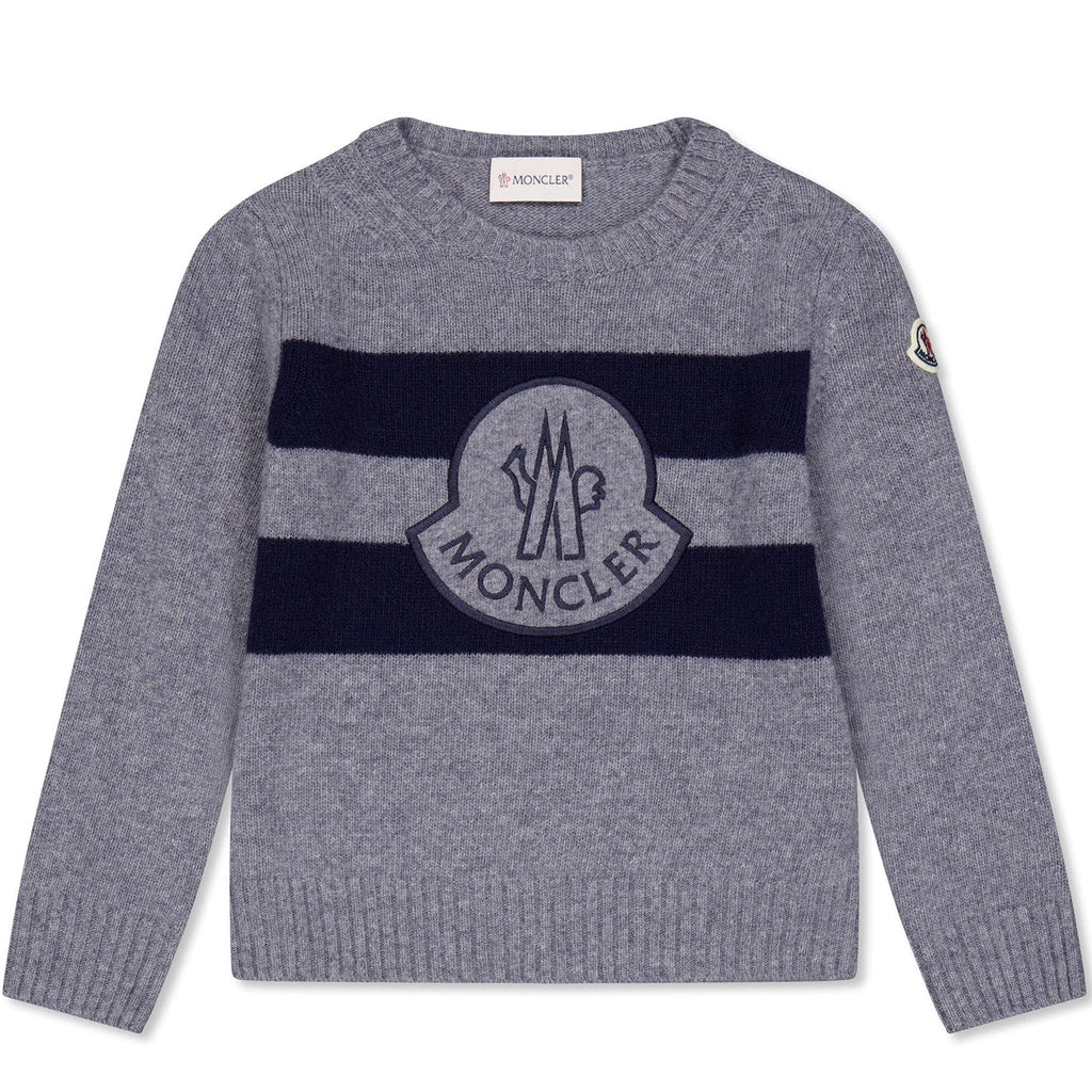 Kids Moncler Wool Logo Knit