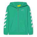 Kids Off-White Green Logo Hoodie