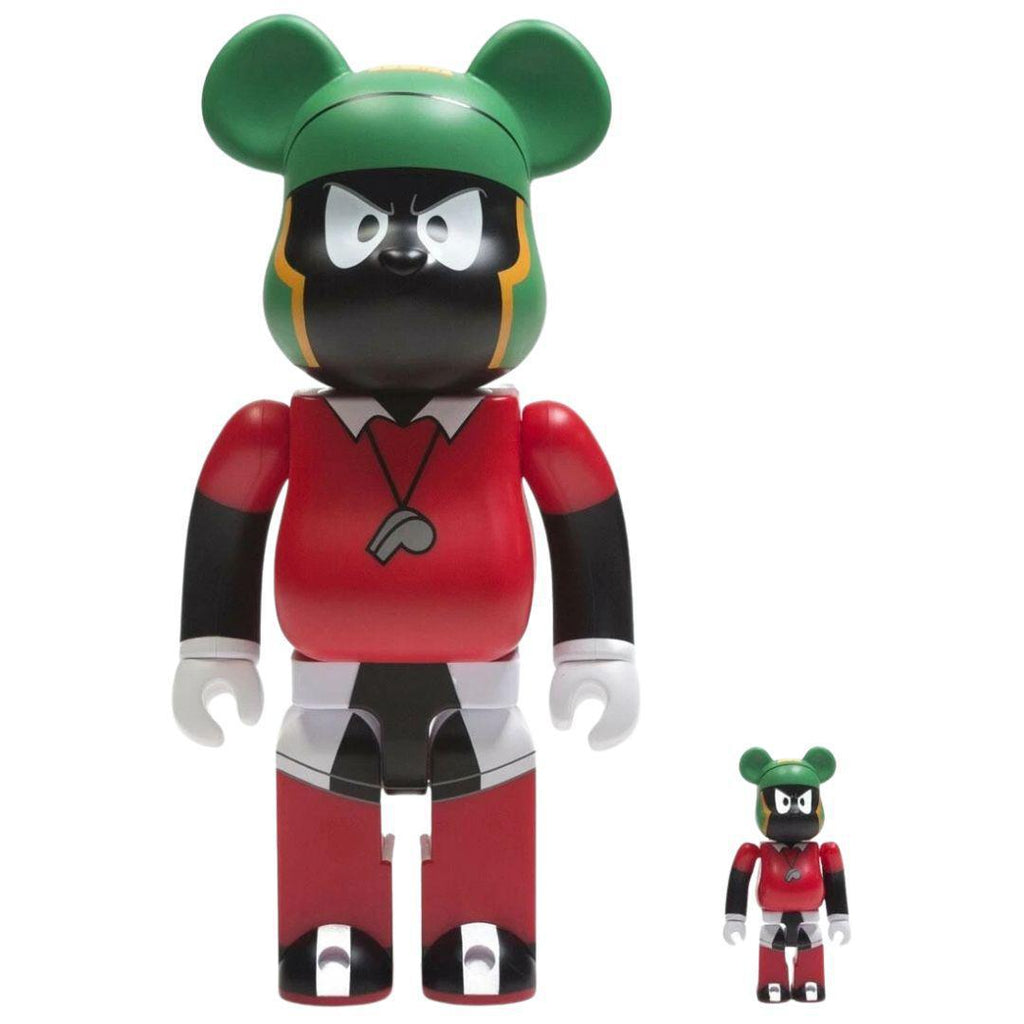 BEARBRICK X MARVIN THE MARTIAN 400% & 100% SET BLACK/RED