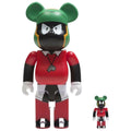 BEARBRICK X MARVIN THE MARTIAN 400% & 100% SET BLACK/RED