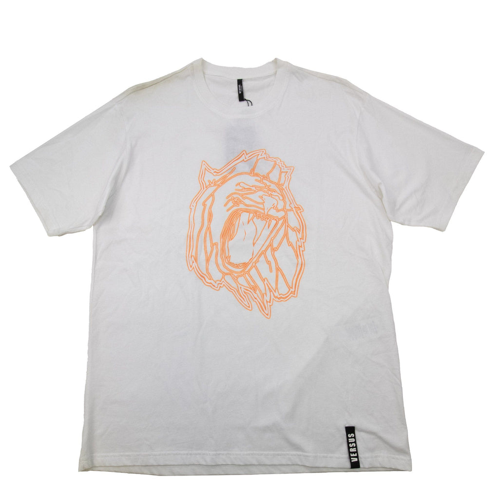 Pre-Loved Versus Lion Head Print White Medium