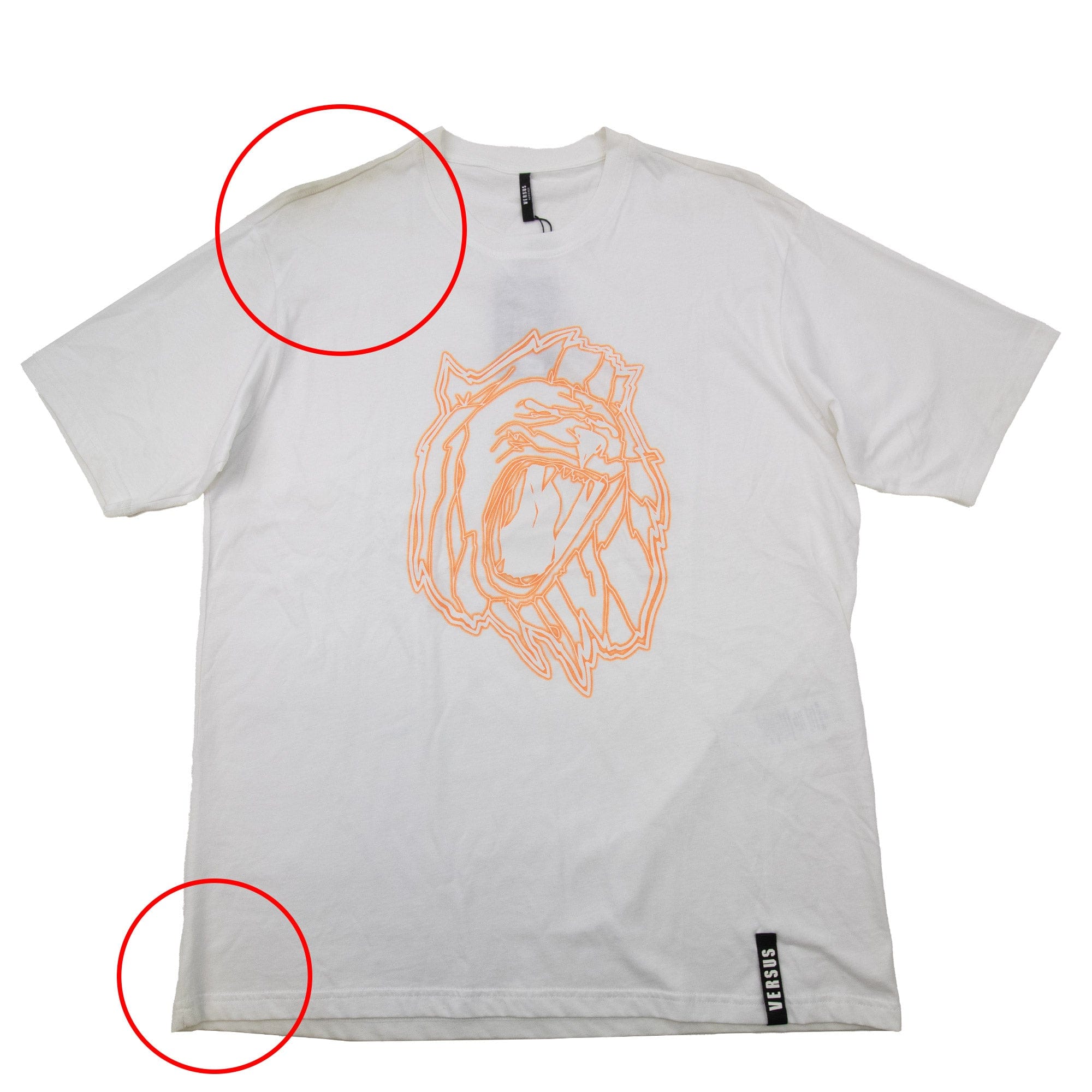 Pre-Loved Versus Lion Head Print White Medium