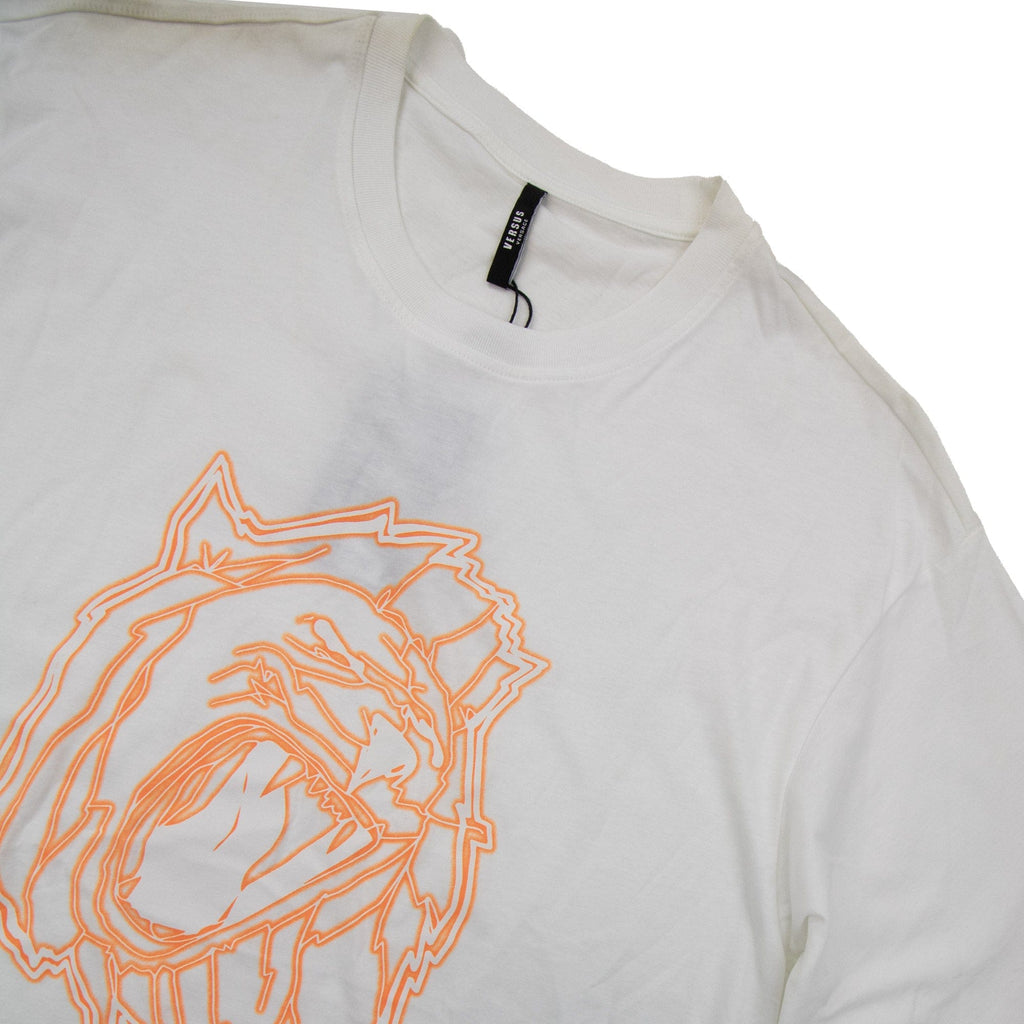 Pre-Loved Versus Lion Head Print White Medium