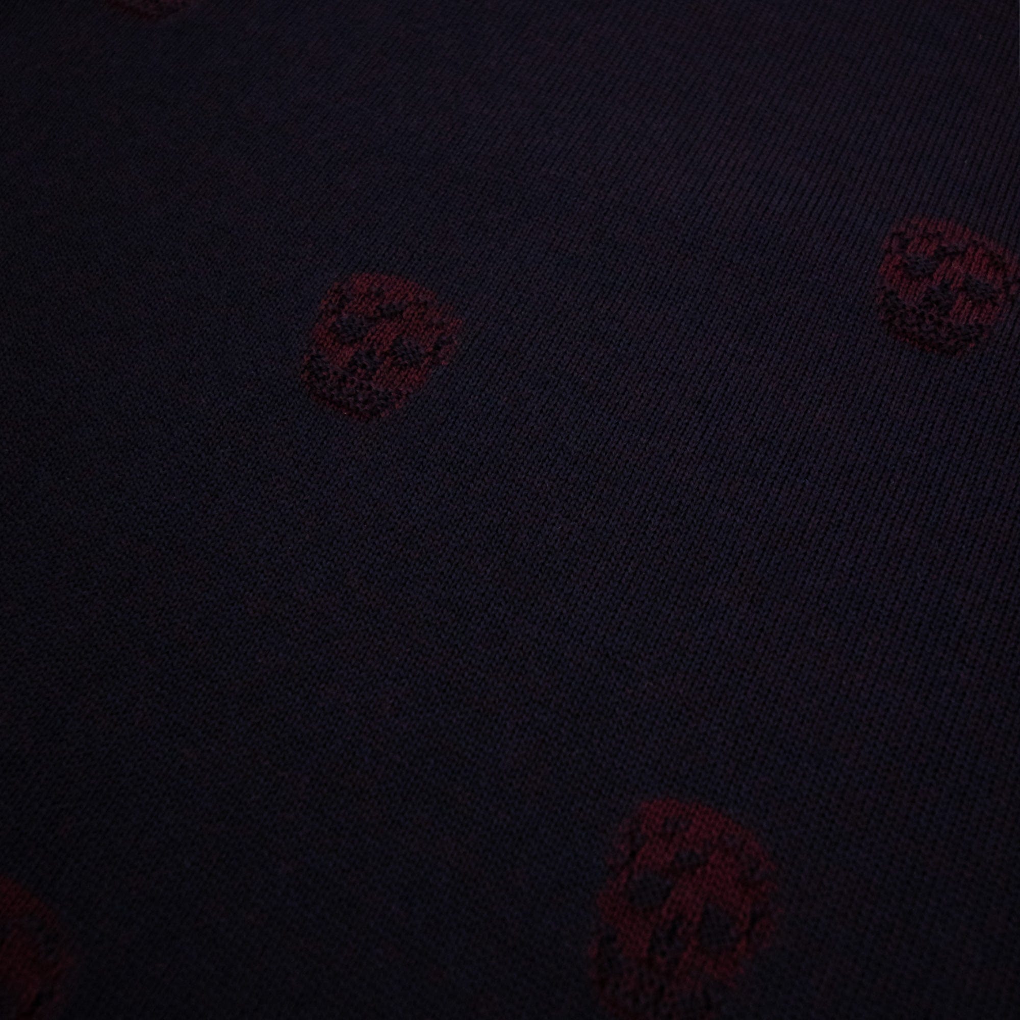 Alexander McQueen Skull Patterned Wool Jumper Maroon