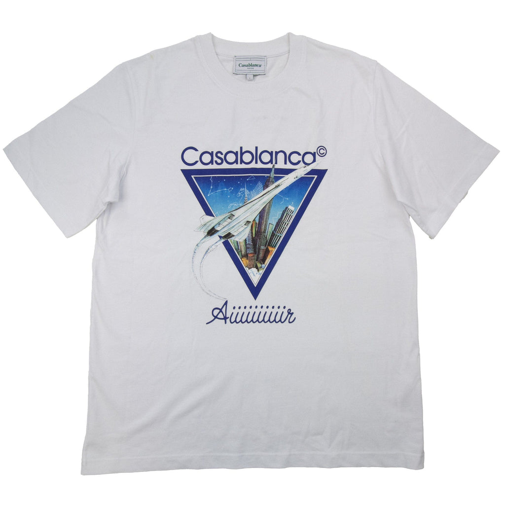Pre-Loved Aiiiiir Printed T Shirt White Large