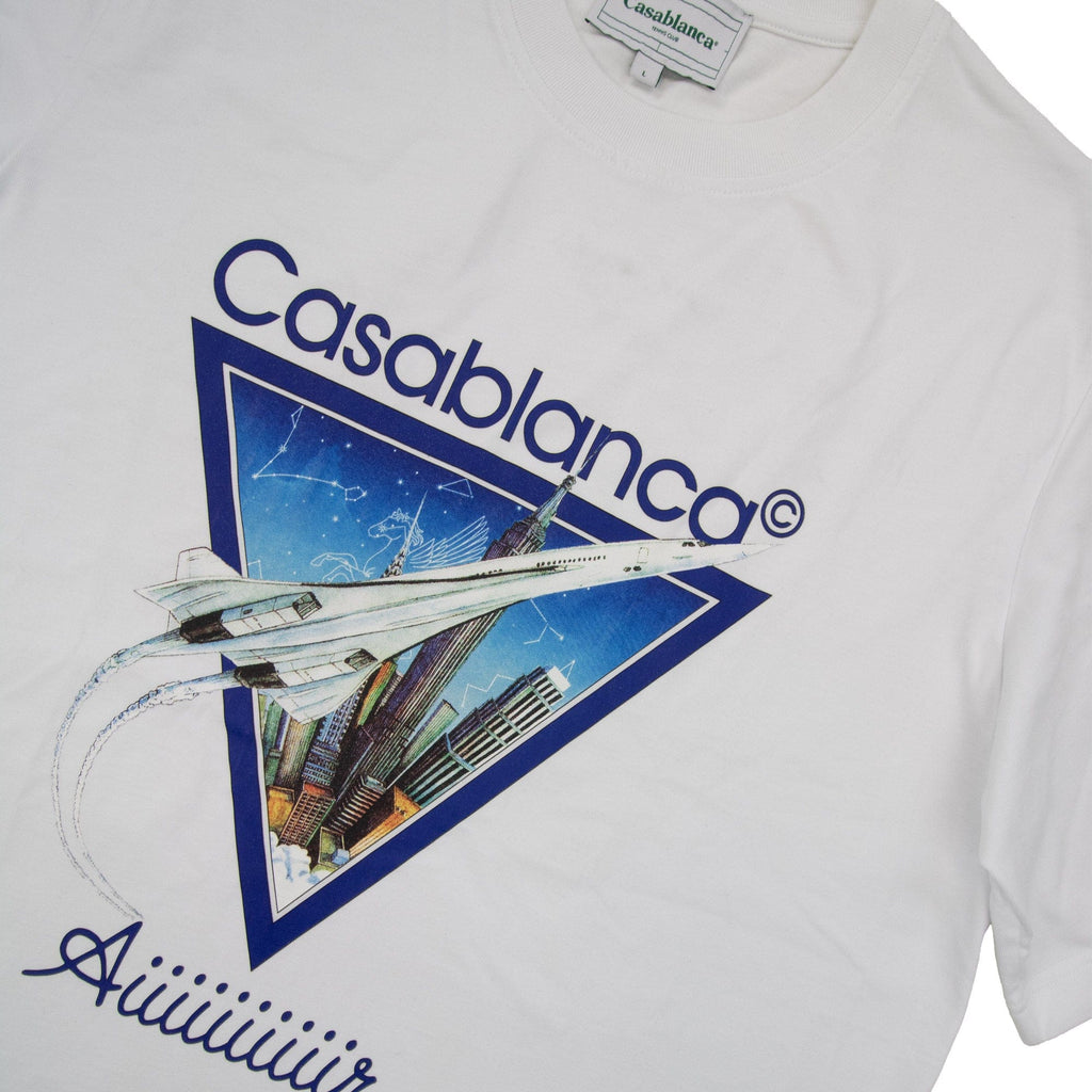 Pre-Loved Aiiiiir Printed T Shirt White Large