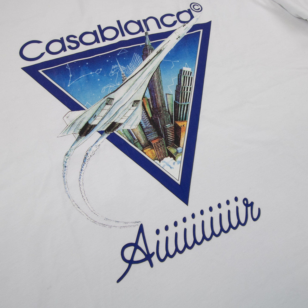 Pre-Loved Aiiiiir Printed T Shirt White Large