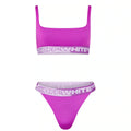 Women Off-White Two Piece Logo Band Bikini