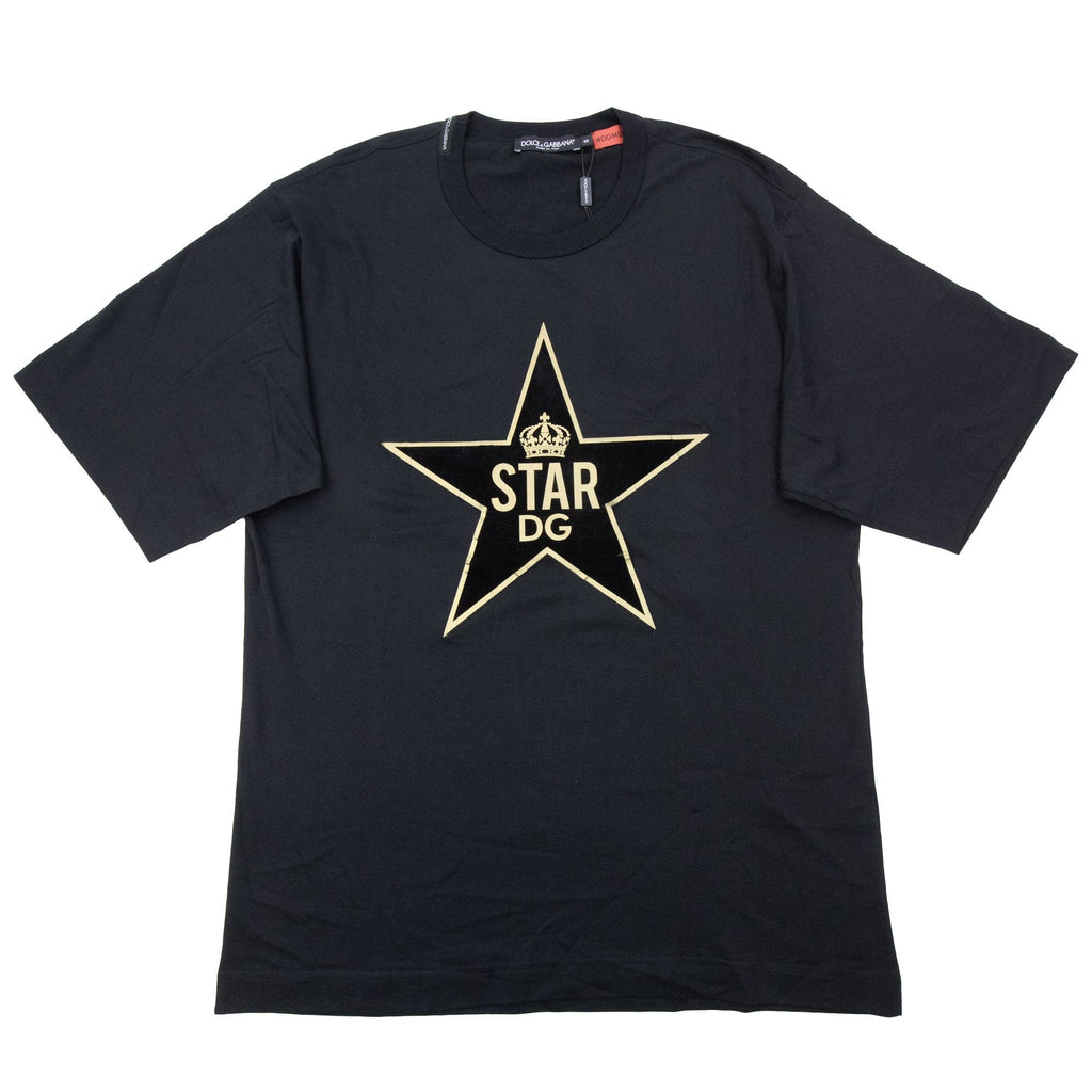 Pre-Loved D&G Star Logo T Shirt Black Small
