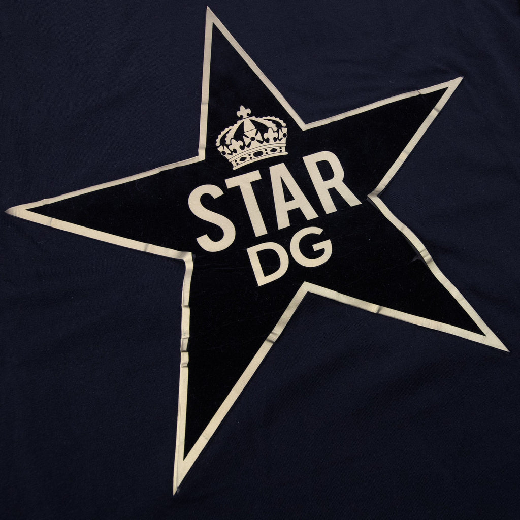 Pre-Loved D&G Star Logo T Shirt Black Small