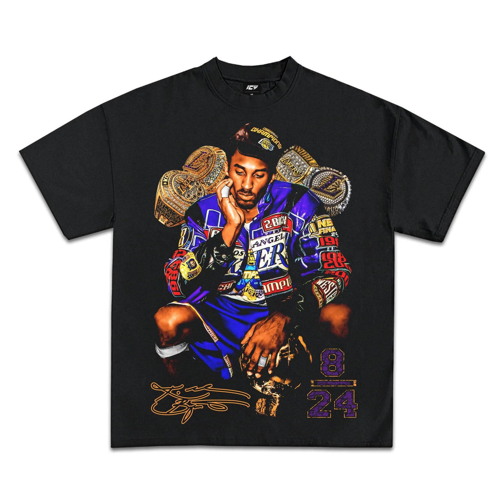 KOBE BRYANT 8/24 GRAPHIC T-SHIRT BLACK