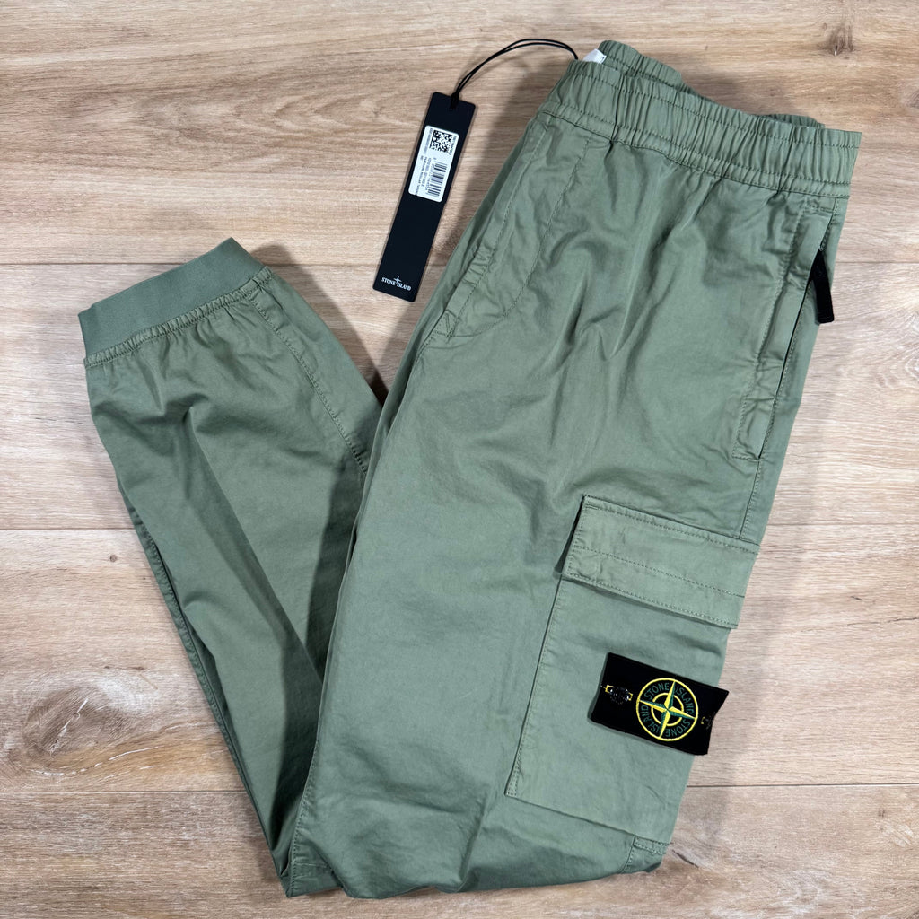 Stone Island Stretch Cargo Pants in Sage Green
