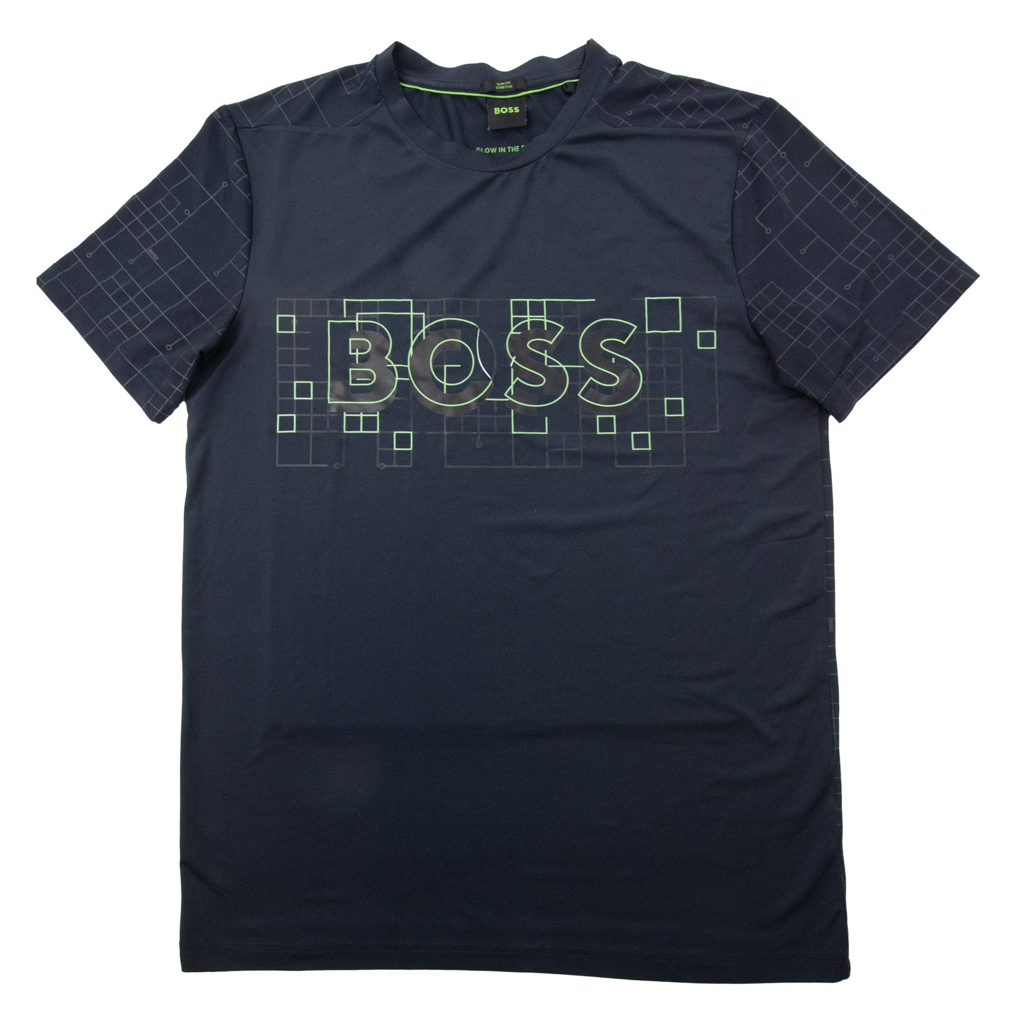 Pre-Loved Tee Active Glow Effect Logo T Shirt Navy Medium