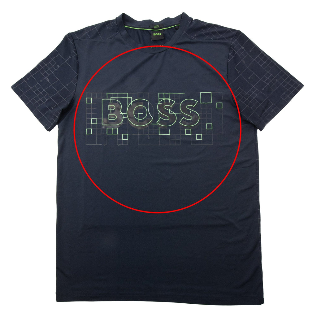 Pre-Loved Tee Active Glow Effect Logo T Shirt Navy Medium