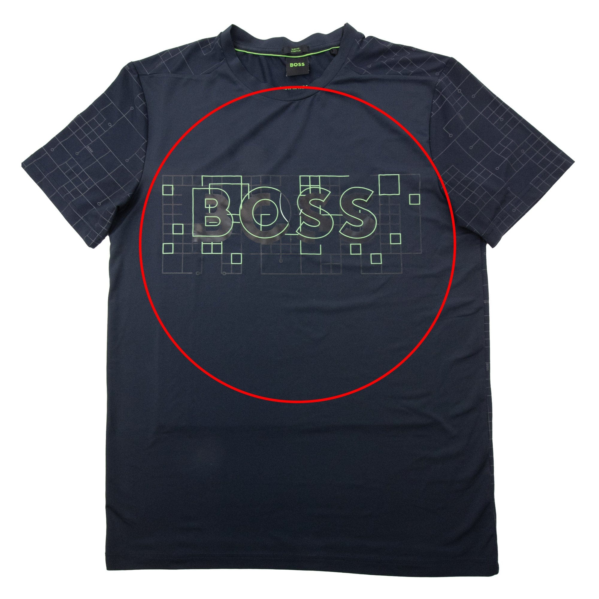 Pre-Loved Tee Active Glow Effect Logo T Shirt Navy Medium