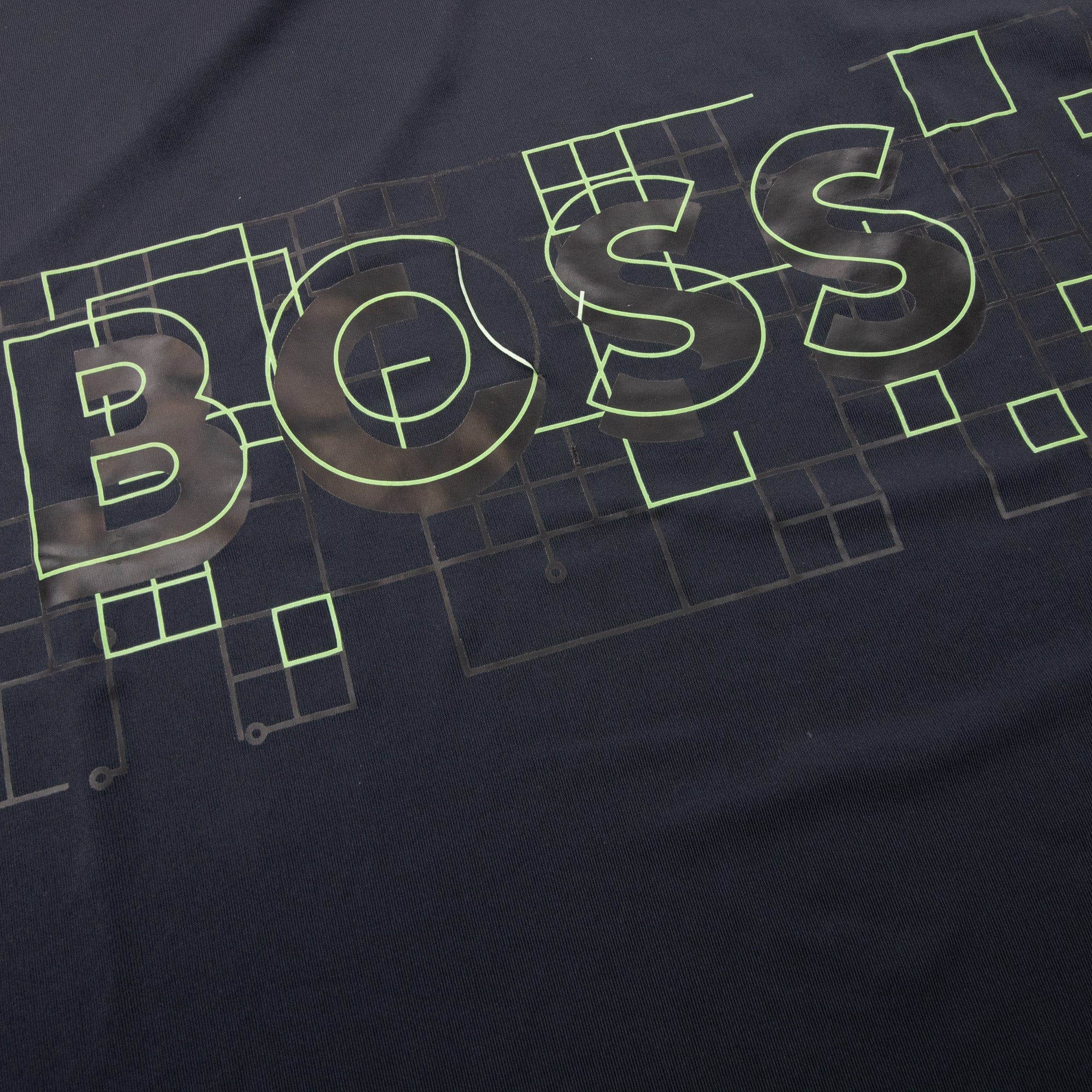 Pre-Loved Tee Active Glow Effect Logo T Shirt Navy Medium