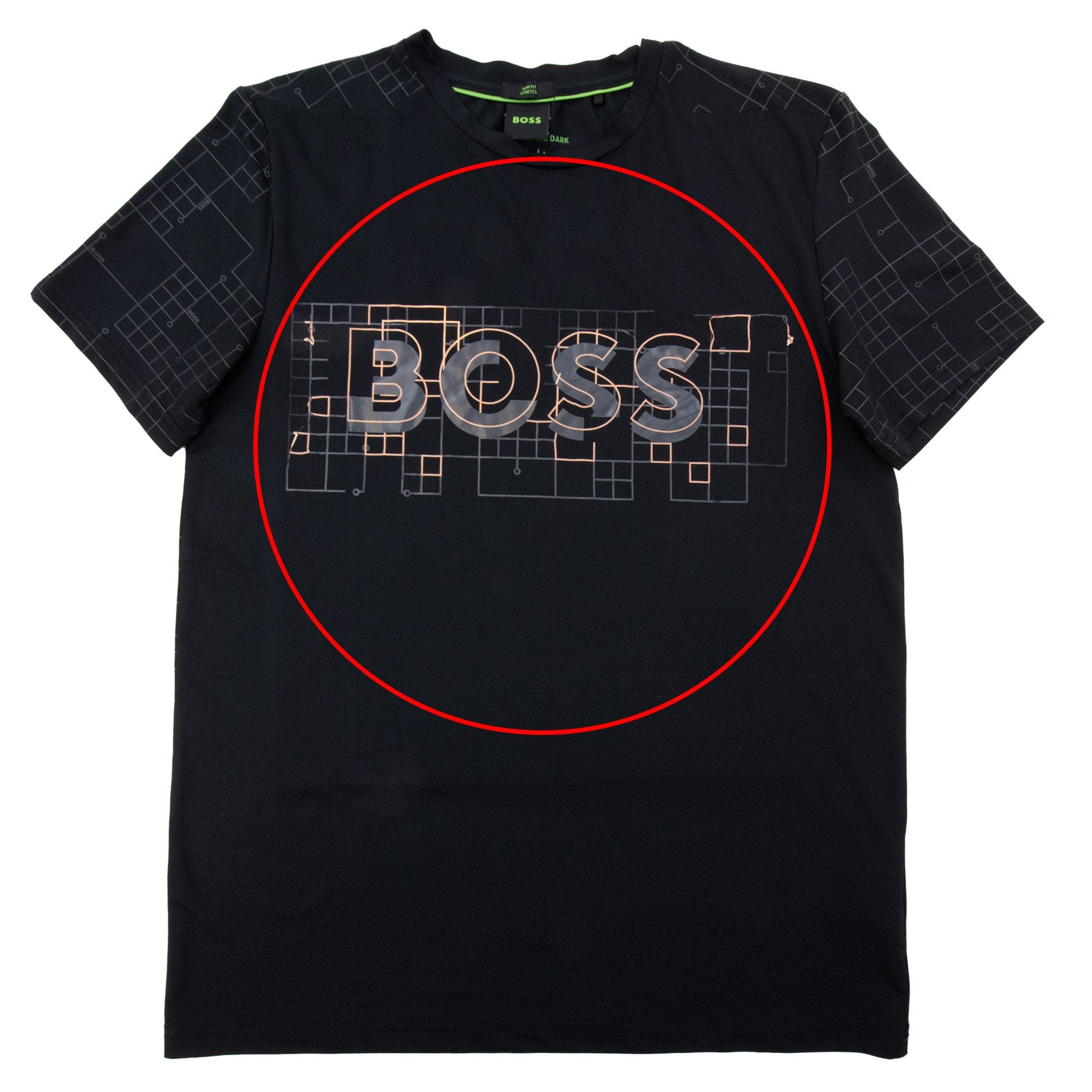 Pre-Loved Tee Active Glow Effect Logo T Shirt Black Medium