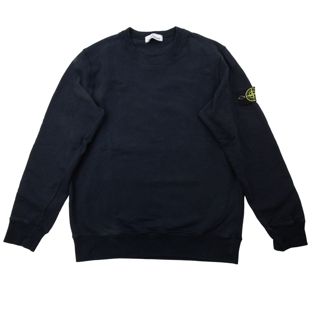 Pre-Loved Brushed Cotton Fleece Crewneck Sweatshirt Black