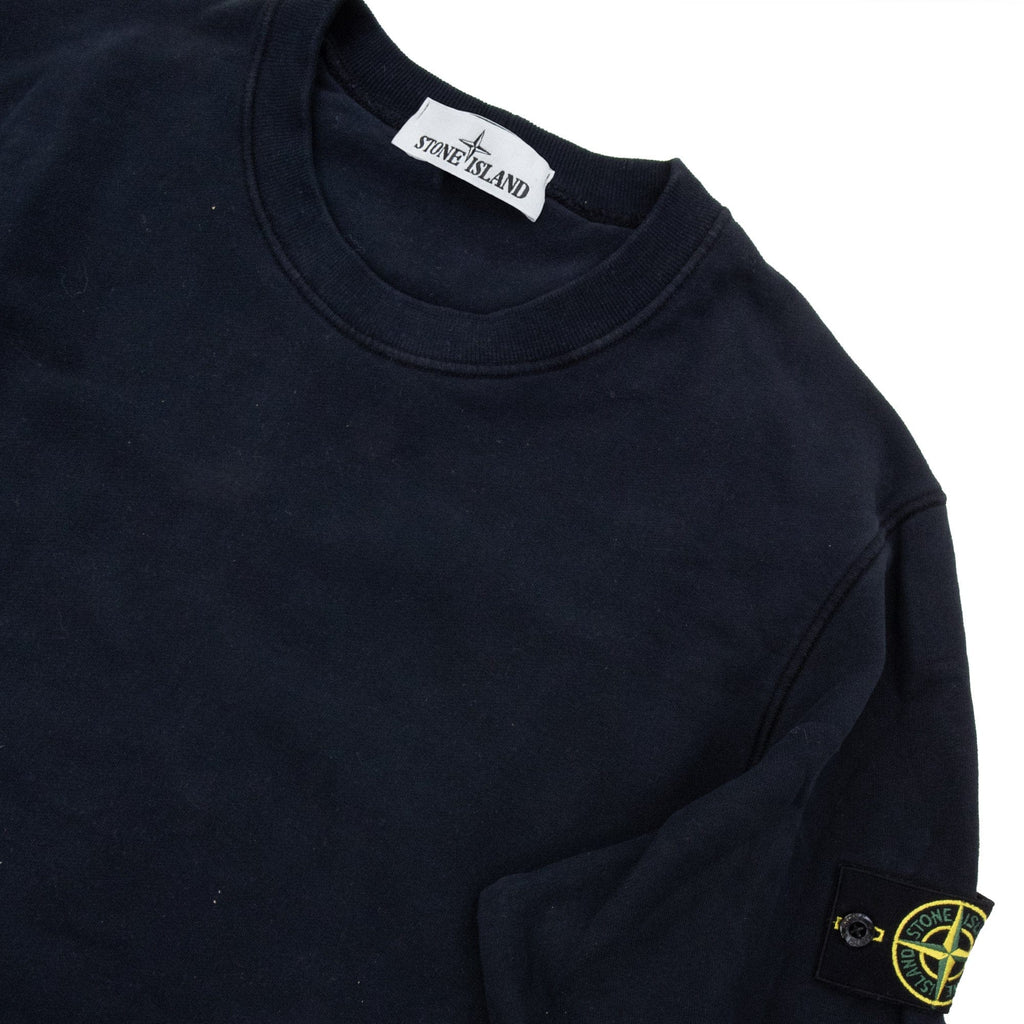 Pre-Loved Brushed Cotton Fleece Crewneck Sweatshirt Black