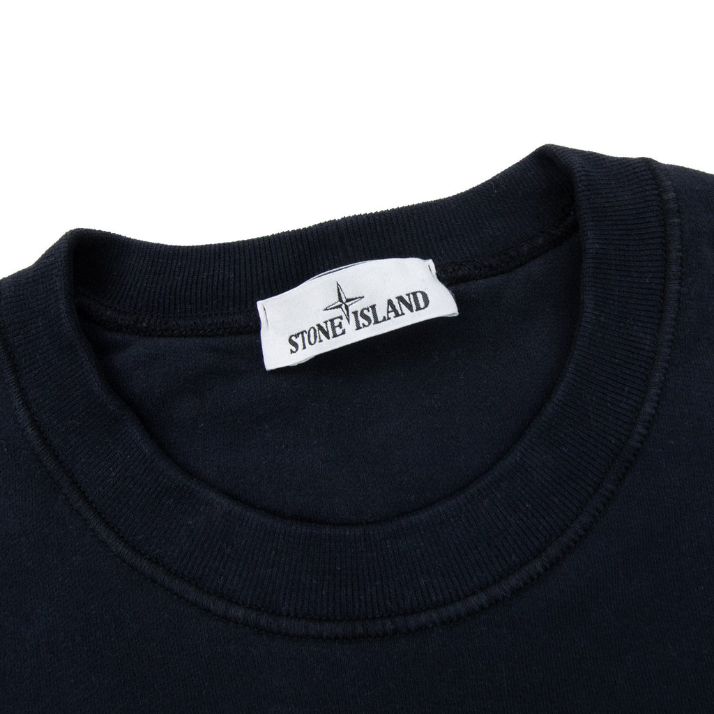Pre-Loved Brushed Cotton Fleece Crewneck Sweatshirt Black