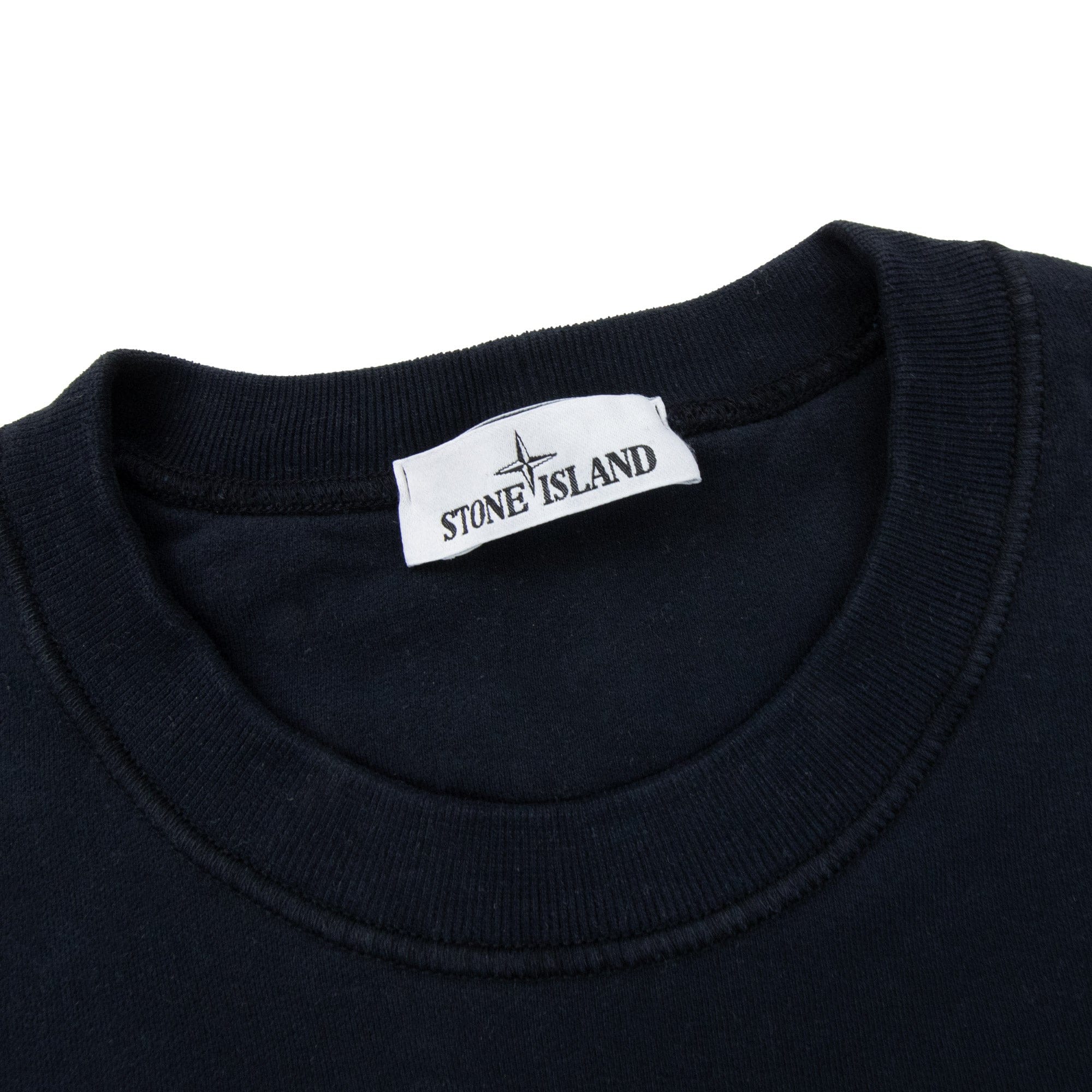 Pre-Loved Brushed Cotton Fleece Crewneck Sweatshirt Black