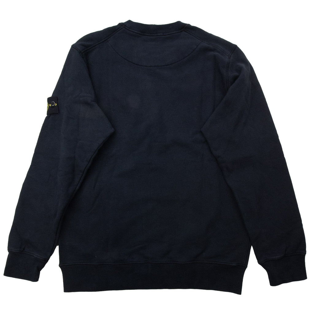 Pre-Loved Brushed Cotton Fleece Crewneck Sweatshirt Black