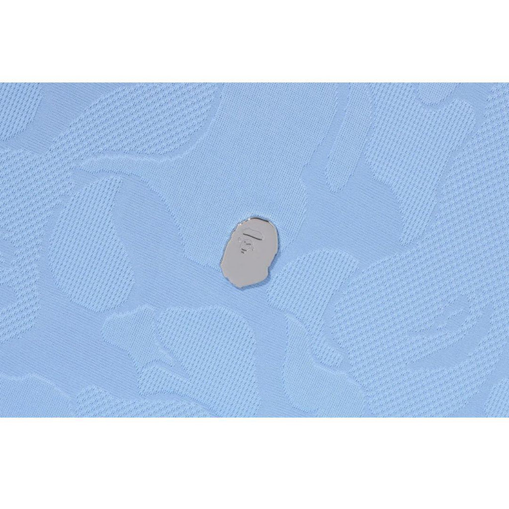 BAPE SOLID CAMO JACQUARD ONE POINT ZIP UP HOODIE BLUE
