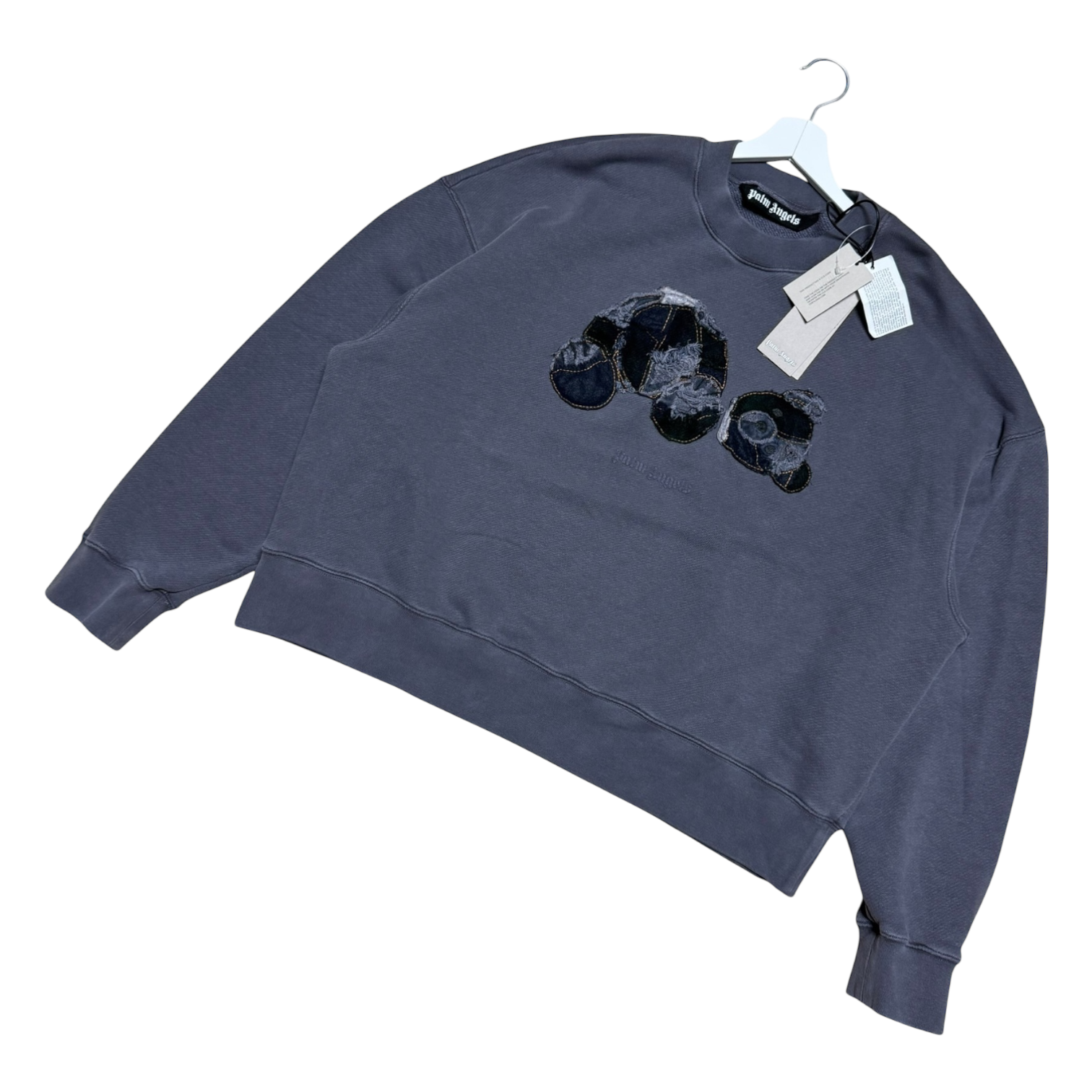 Palm Angels Sweater Patchwork Ripped Bear