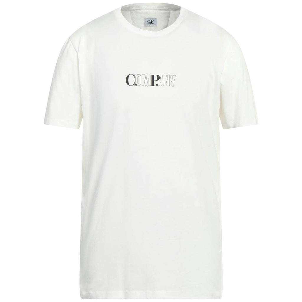 CP Company White Bold CP Logo T-Shirt