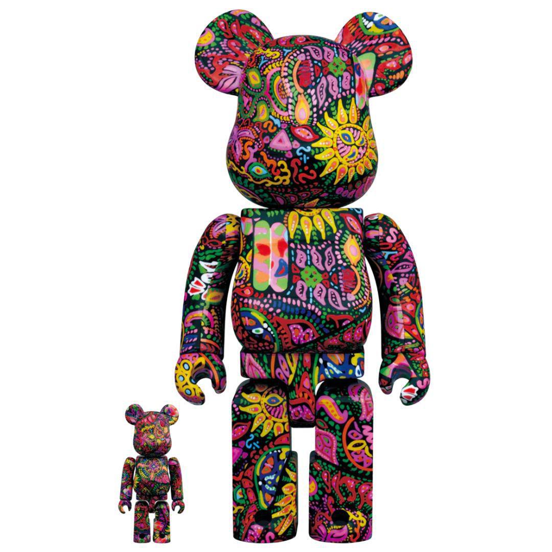 BEARBRICK PSYCHEDELIC PAISLEY 400% & 100% SET
