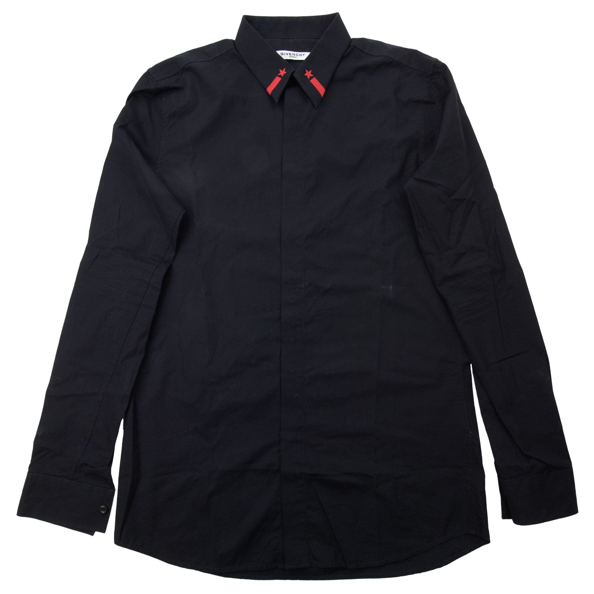 Pre-Loved Red Star Embroidered Collared Shirt 39"