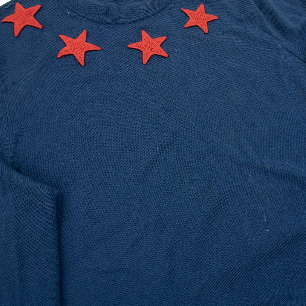 Pre-Loved Red Star Sweater Blue Medium