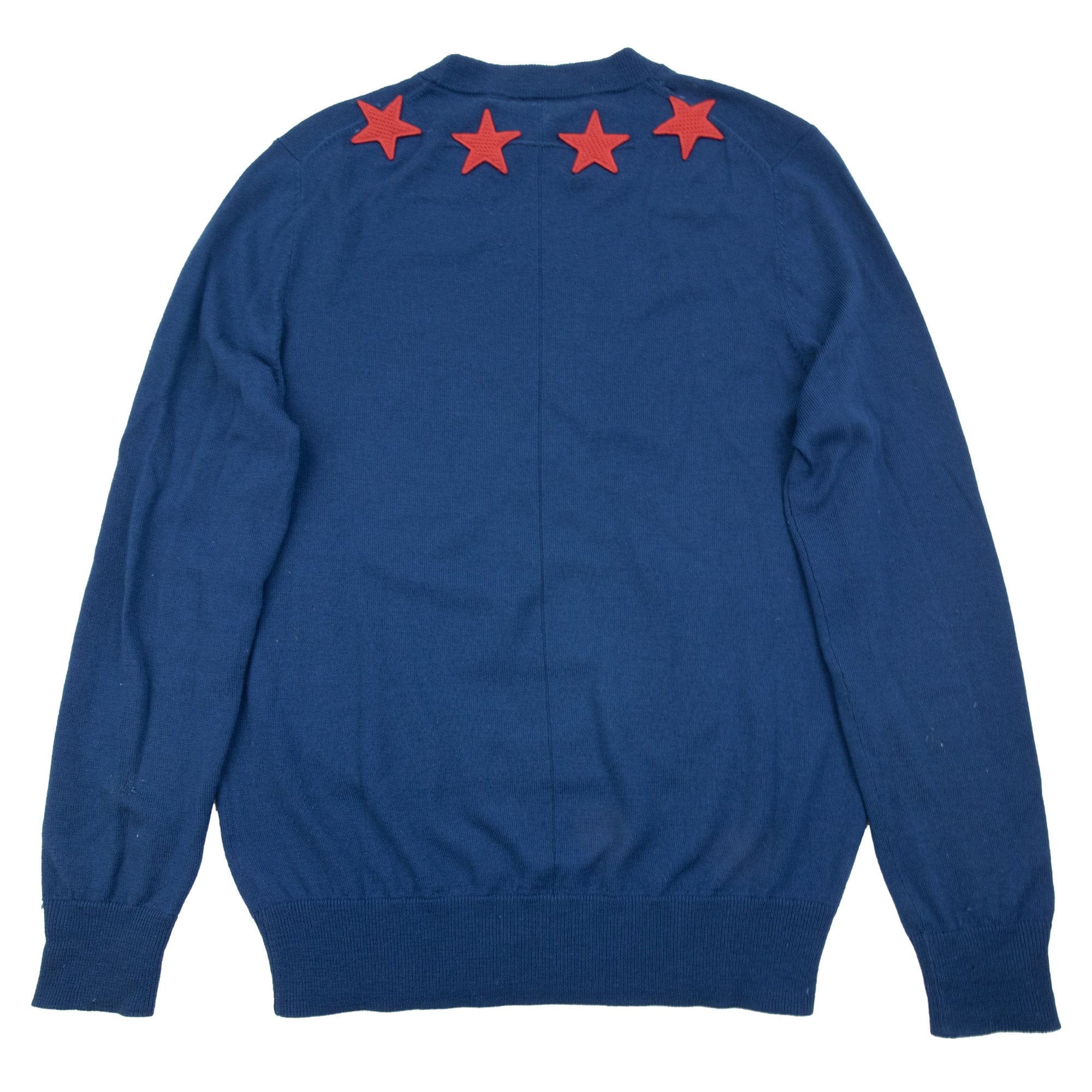 Pre-Loved Red Star Sweater Blue Medium