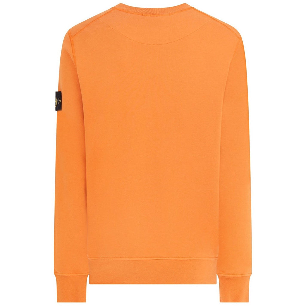 Stone Island Orange Garment Dyed Sweatshirt
