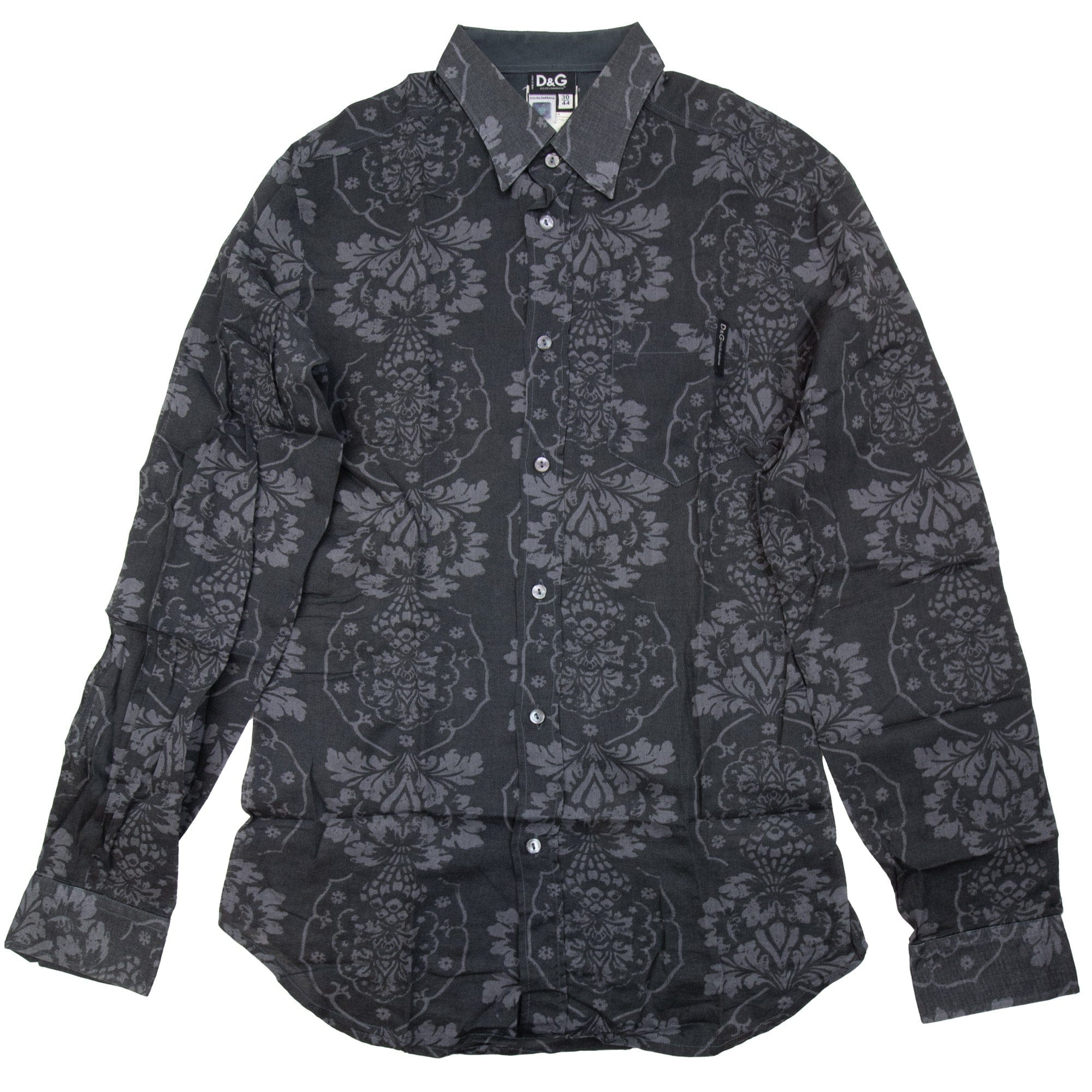 Pre-Loved Printed Shirt Black 44"