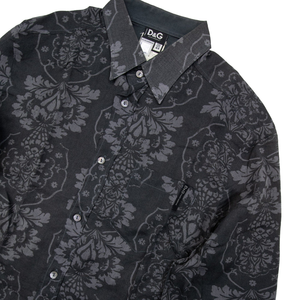 Pre-Loved Printed Shirt Black 44"