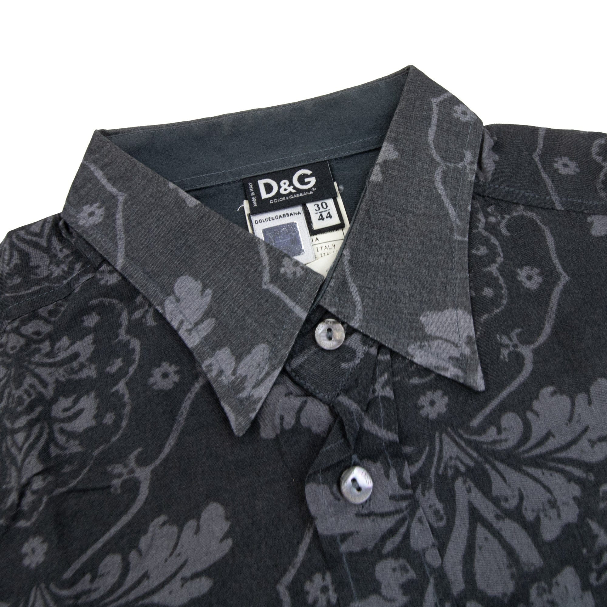 Pre-Loved Printed Shirt Black 44"